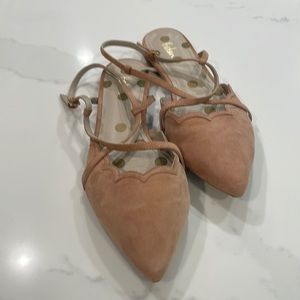 Boden blush suede sling back ballet flats